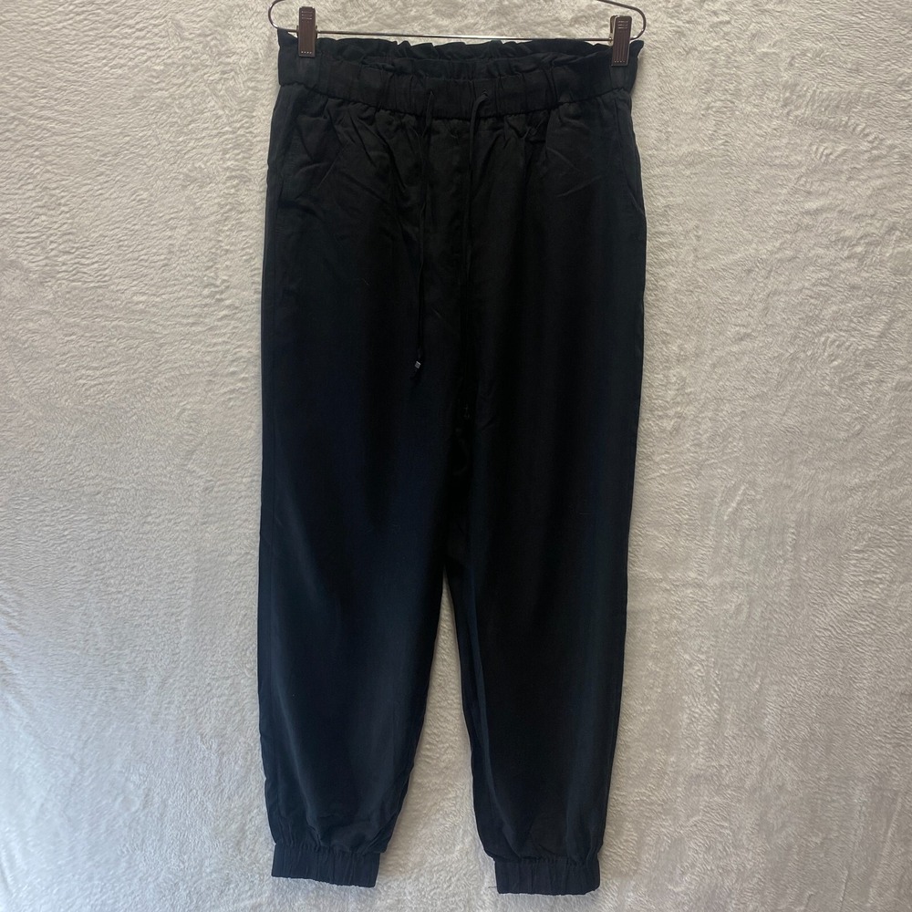 Banana Republic Jogger Pants Women's Medium Black High Rise Tapered Drawstring
